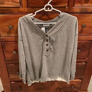 NWT long sleeve shirt with animal print accent fabric